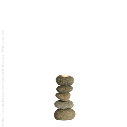 11.8" Pebblestack Candle Holder